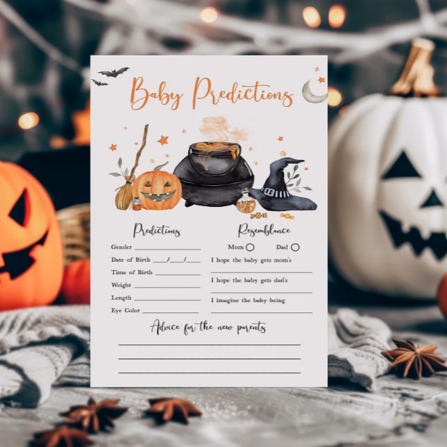 Orange Baby est en train de brasser Baby Predictio (Baby is Brewing Baby Shower Baby Predictions Game)