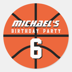 Orange Basketball Sticker