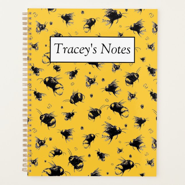 Orange Bee Planner - Cadeau de Noël personnalisé (Devant)