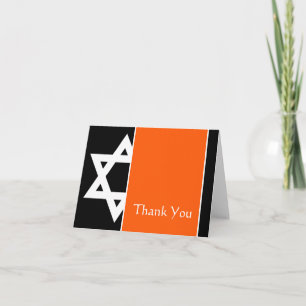 Orange Black Star de David Bar Mitzvah Merci