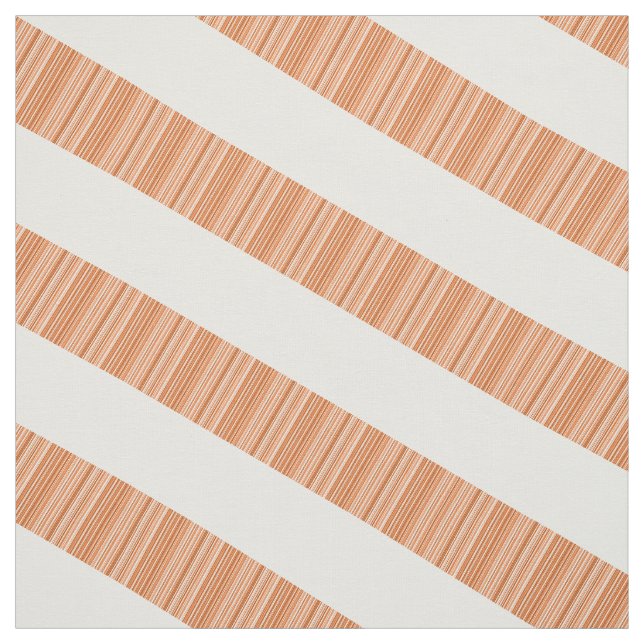 Orange Blanc Diagonal Moderne Tissu (Échantillon)
