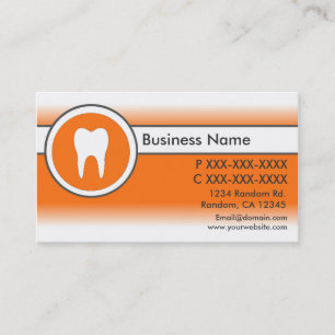 Orange blanc fade dentiste cartes de visite person