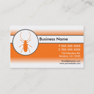 Orange blanc faux carte de visite