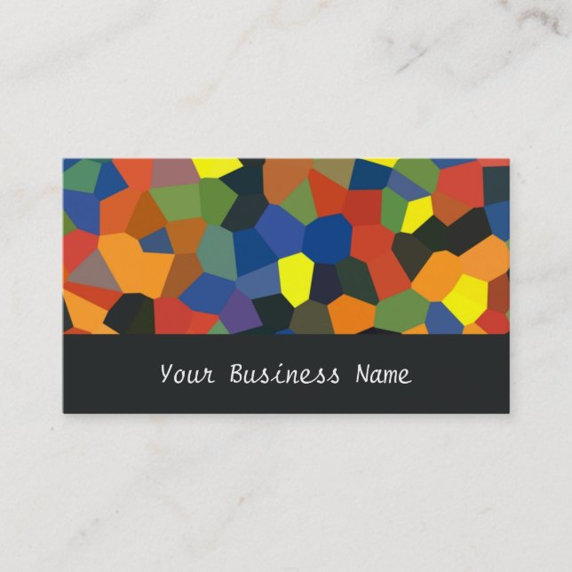 Orange, bleu, vert, carte de visite abstrait de (Devant)