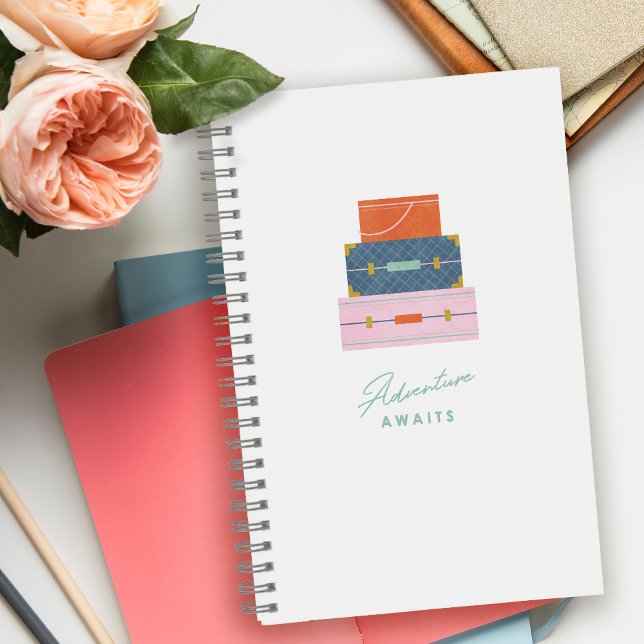 Orange Blue Rose Aventure Attend Carnet Spiral (Créateur téléchargé)