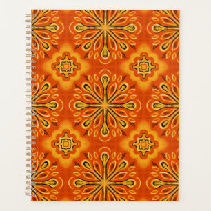Orange Boho Abstrait Motif décoratif