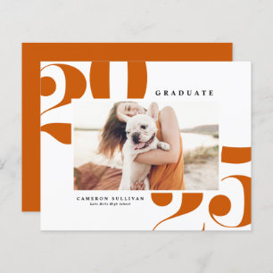 Orange Bold Typographie 2023 Graduation Invitation