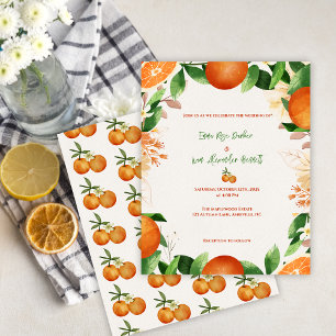 Orange Botanique Faire-part de mariage de verger d