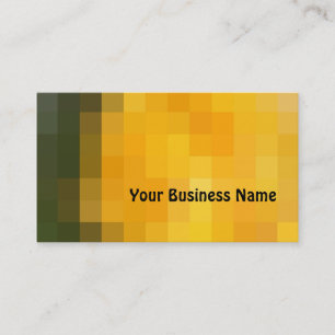 Orange brillant et Carte de visite Abstrait Brown