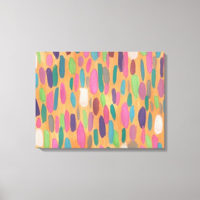 Orange Brosse Abstraite toile Imprimer (Recto)