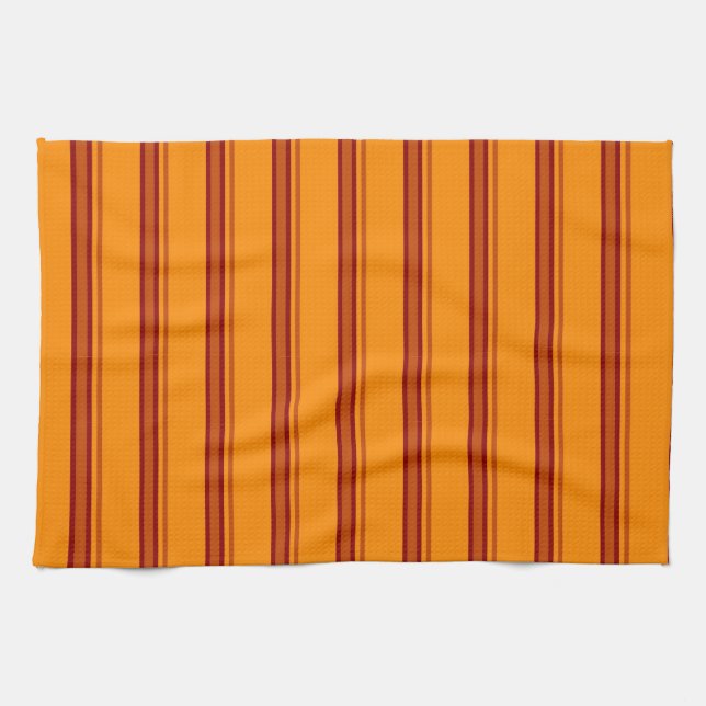 Orange / Brown Grandes Retro - Serviette de cuisin (Horizontal)