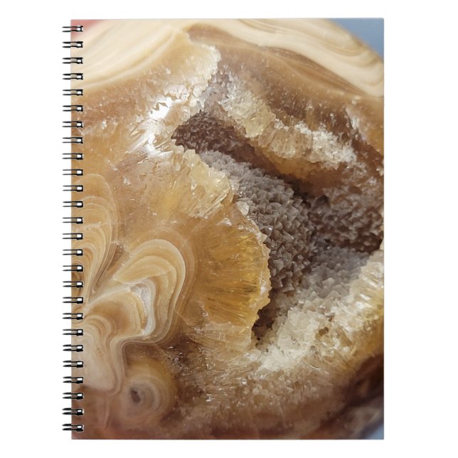 Orange Calcite Imprimer Carnet Spiral (Devant)