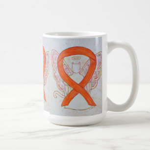 Orange Cat Sensibilisation Ruban Angel Art Mug