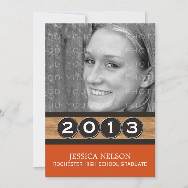 Orange Classy Keys Graduation Invitation (Devant)