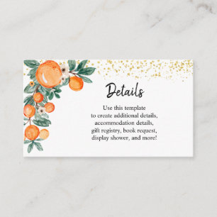 Orange Cutie Citrus Détails Cartes de boîtier