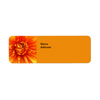 Orange Dahlia Retourner les étiquettes d'adresse