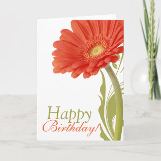 Orange Daisy Bonne Carte Anniversaire Vierge à l'i