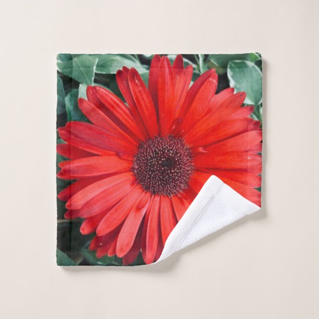 Orange Daisy Cottagecore Botanique  (Gant de toilette)