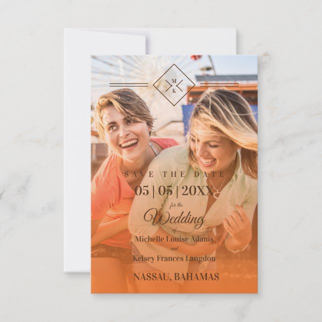 Orange Destination Wedding Gay Lesbian Wedding (Devant)