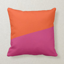 ORANGE ET CERISE À DEUX COULEURS| COUSSIN