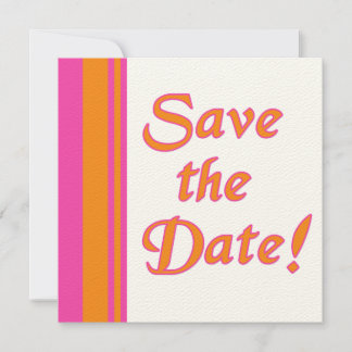 Orange et rose Enregistrer les cartes de dates