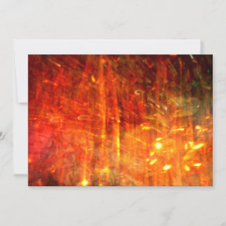 Orange Flames Abstrait Photo Art Invitation
