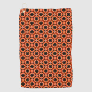 Orange Fleur d'automne serviette de golf