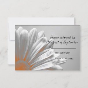 Orange Floral souligne mariage RSVP réponse