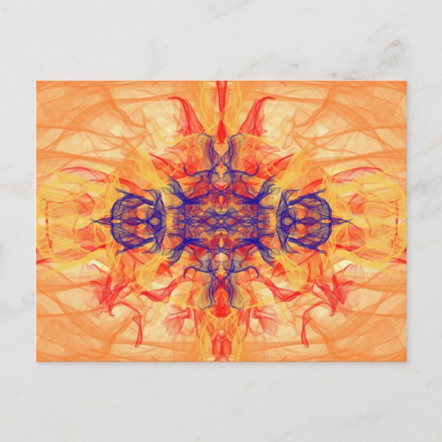 ORANGE FUMÉE - Art Fractal - Carte postale (Devant)