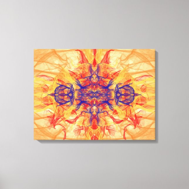 ORANGE FUMÉE - Art Fractal - Toile Imprimer (Recto)