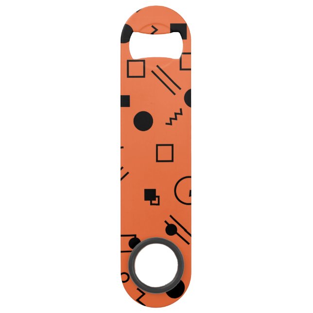Orange, fun, trendy, geometric Memphis graphic (Dos)