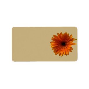 Orange Gerbera Daisy Blank Mariage Étiquettes de a