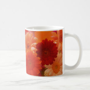 Orange Gerbera Daisy Flowers Photo Art Coffee Mugs