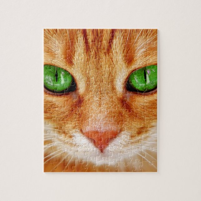 ORANGE GINGER CAT KITTEL PUZZLE (Vertical)