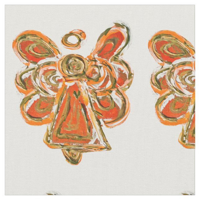 Orange Gold Guardian Angel Art tissu (Fermer)