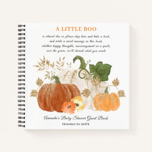 Orange Gold Halloween Baby shower d'automne Livre 