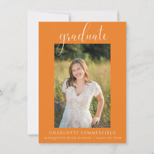 Orange Graduation Party invitation