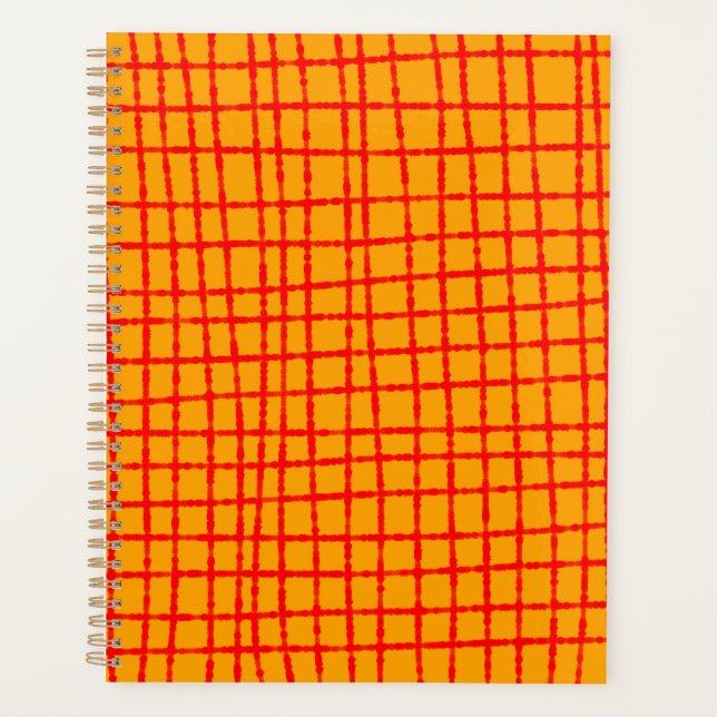 Orange gras et rouge Motif élégant (Devant)