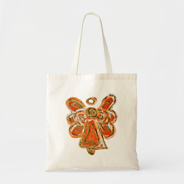 Orange Guardian Angel Art Sac fourre-tout personna (Devant)