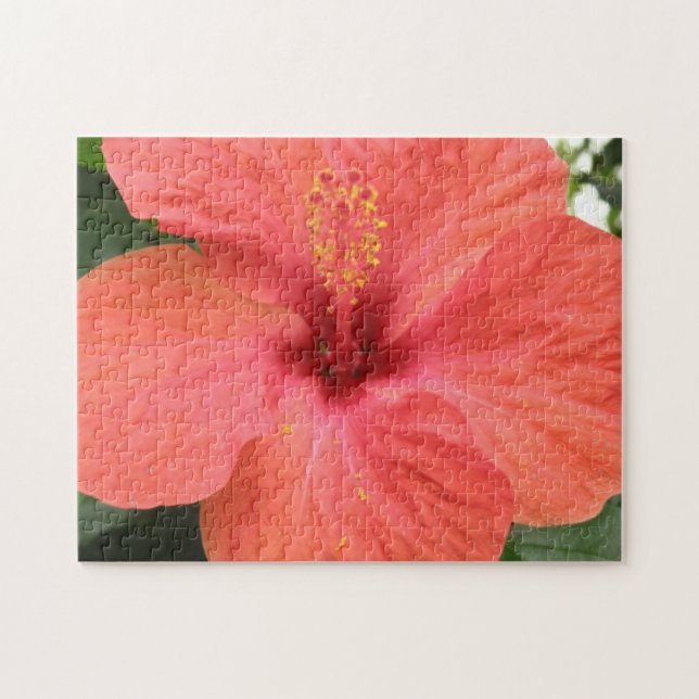 Orange Hibiscus Fleur Puzzle (Horizontal)