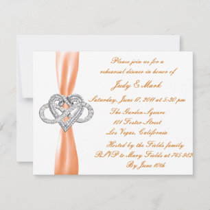 Orange Infinity Coeur Reprêtre Dîner Invitation
