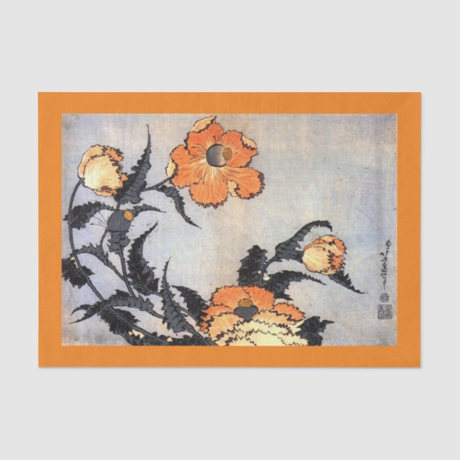 ORANGE JAPONAISE de papier de soie de soie (Recto)