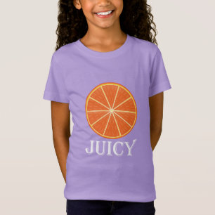 Orange juteux - T-shirt Jersey fin pour filles