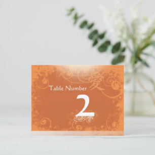 Orange Kanji pour Love Swirl Tableau Numéro Cartes