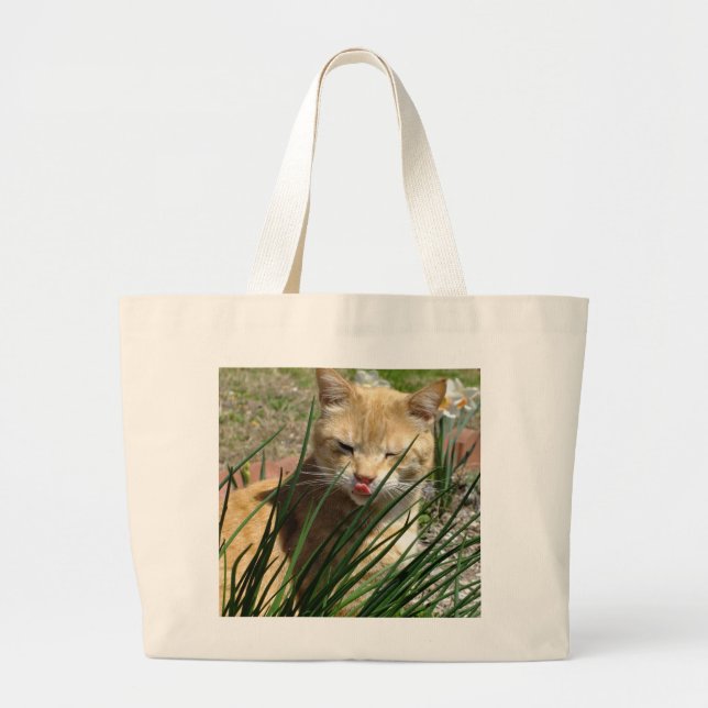 Orange Kitty donne Sac fourre-tout framboise (Devant)
