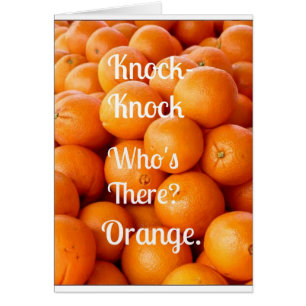 Orange Knock-Knock Plaisanterie Se Sentant Mieux?