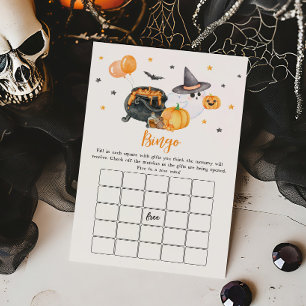 Orange Little Boo Ghost Baby shower Bingo Jeu