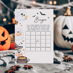 Orange Little Boo Halloween Baby shower Bingo Jeu