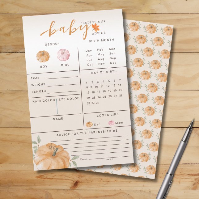 Orange Little Citrouille Automne Baby Prediction J (Créateur téléchargé)