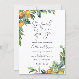 Orange Main Squeeze Douche Invitation